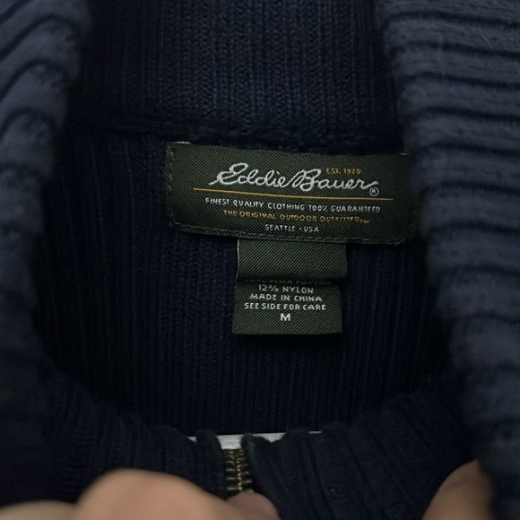 Eddie Bauer - Women's Two Way Ribbed Sweater Sweatshirt - Size M - Picture 3 of 5